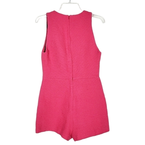 ZARA fuchsia textured jumpsuit romper NWT barbie barbiecore blogger favorite - Picture 5 of 8
